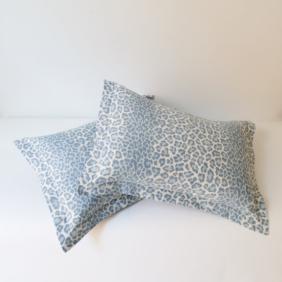 Panthera Pardus Cushion Blue