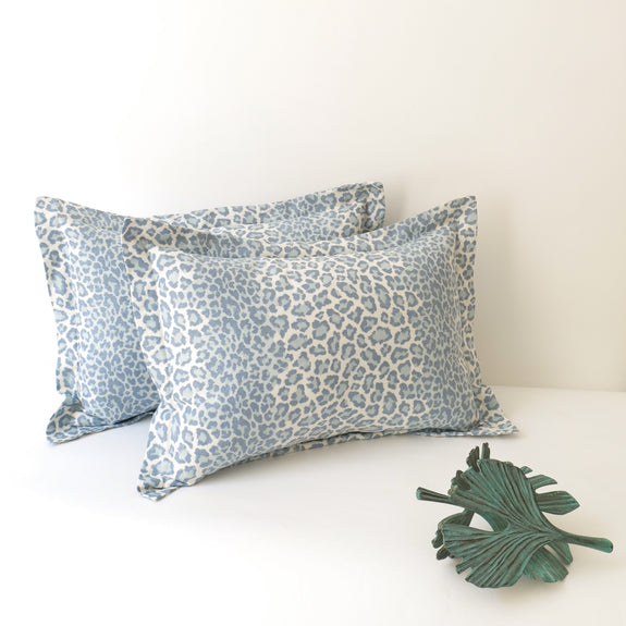 Panthera Pardus Cushion Blue